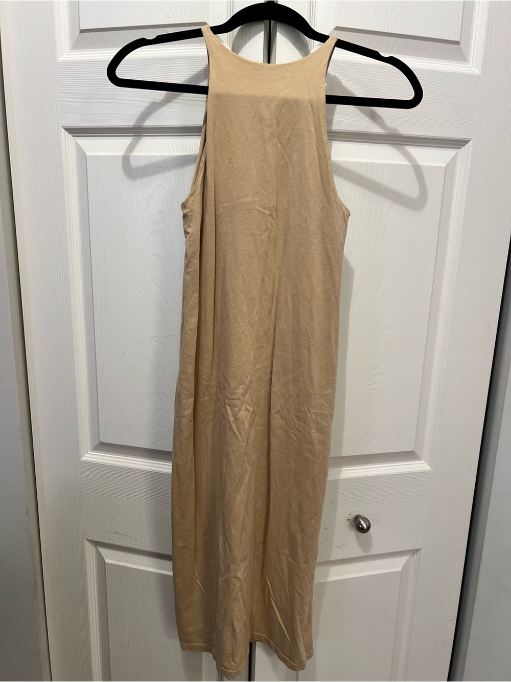 Zara Sleeveless Beige Maxi Jumpsuit